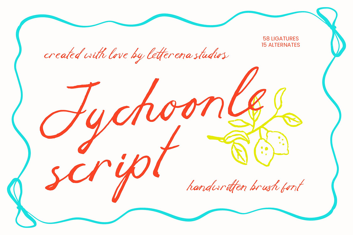 Jychoonle Handwritten Brush Font, a Script Font by Letterena Studios Script (Photo 1 of 10)