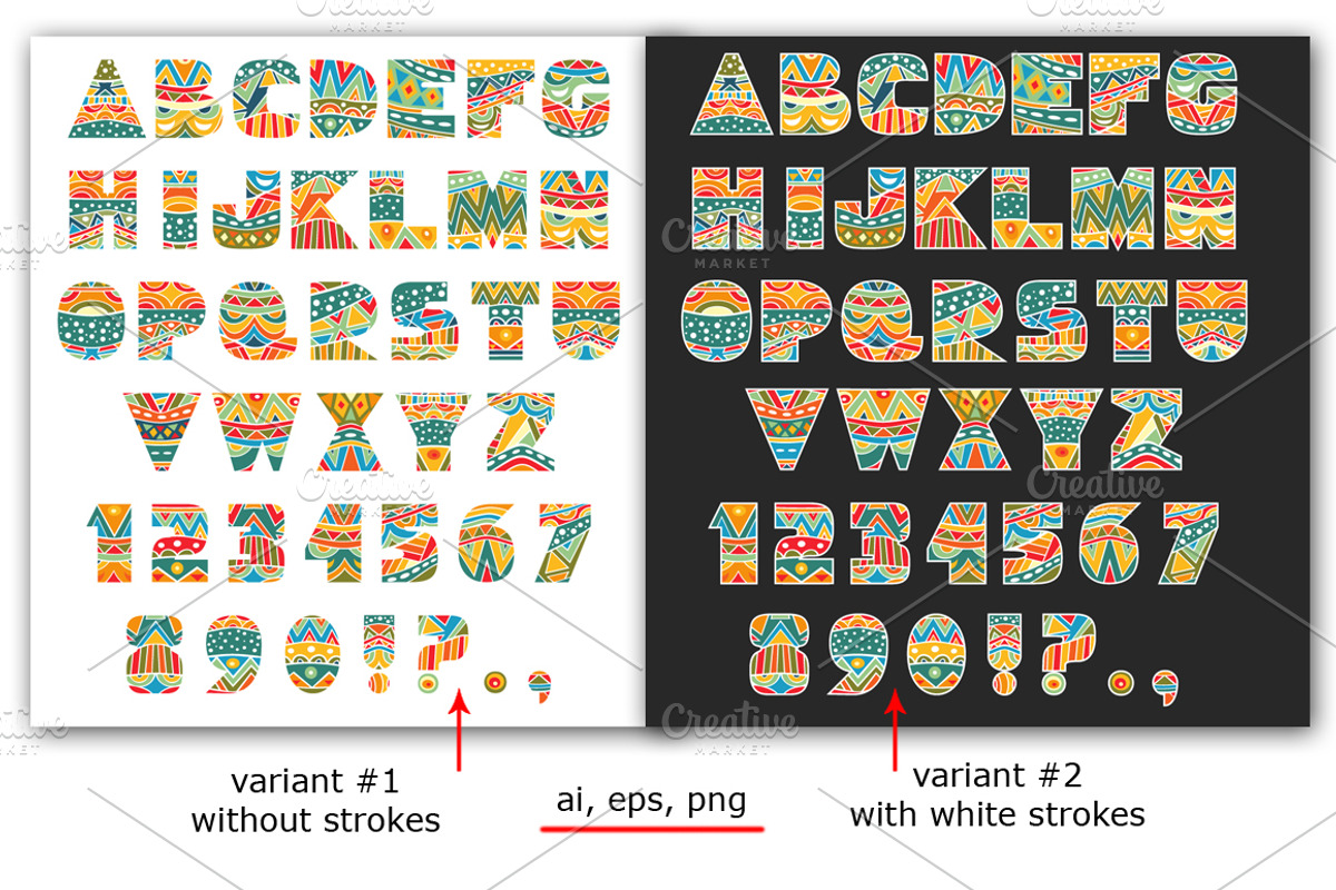 Funky Africa Alphabet, an Object Graphic by KsanasK.Art (Photo 2 of 2)