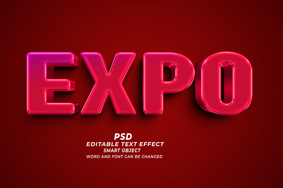 Expo PSD 3D Editable Text Effect, a Layer Style Add-On by TrueVector