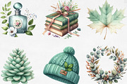 Mint Fresh Green Autumn Clipart, an Illustration by Designking (Thumbnail 2 of 4)