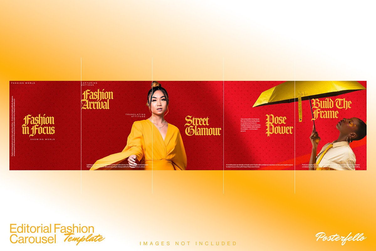 Editorial Fashion Carousel Template, a Social Media Template by Posterfello (Photo 2 of 4)