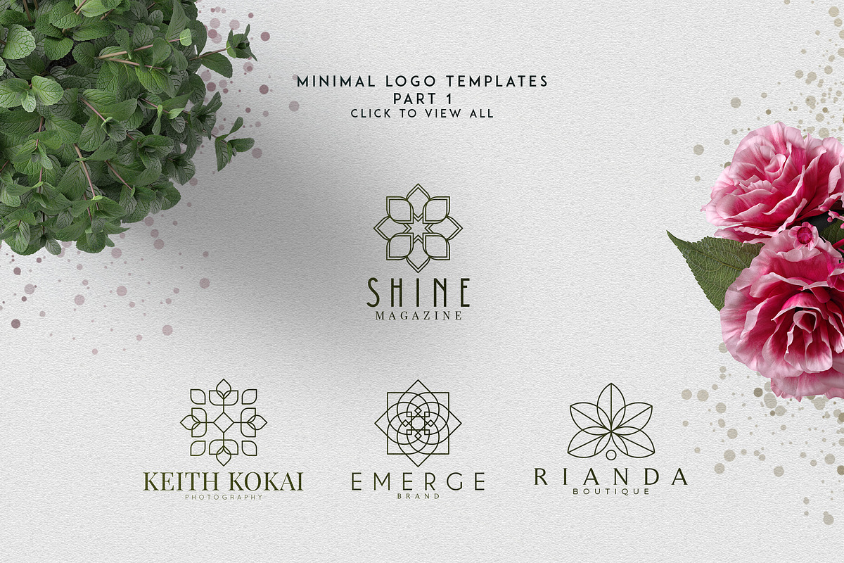 [Spring Vibes] 40 Minimal Logos -50%, a Branding & Logo Template by VP Fonts (Photo 7 of 9)