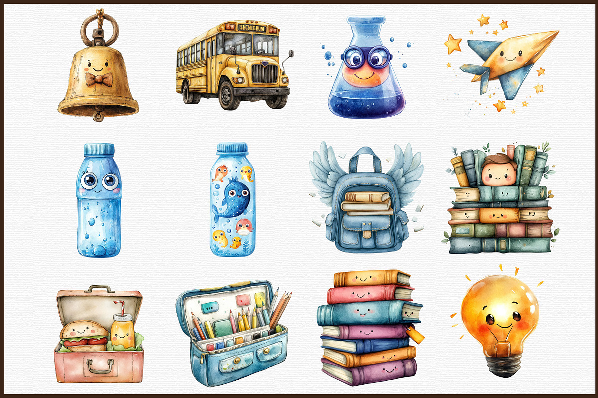Whimsical Back to School Clipart, an Illustration by Sublimation Artist (Photo 3 of 6)