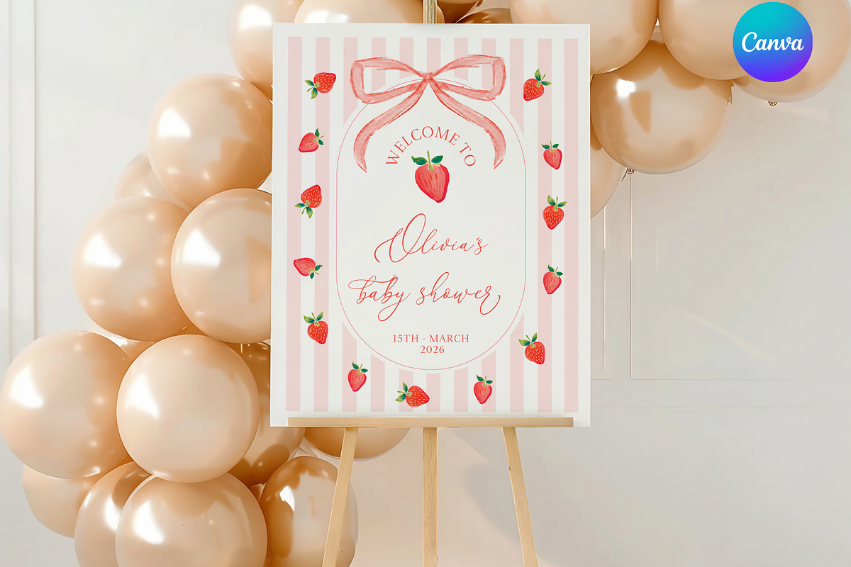 Someone Berry Sweet Welcome Sign, a Templates & Theme by Digital_Mind (Photo 1 of 3)