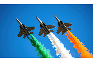 Three fighter jets fly in formation, a Nature Photo by Igor Tichonow