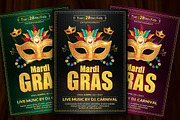 Mardi Gras Flyer Template, a Flyer Template by Briell Design (Thumbnail 1 of 3)
