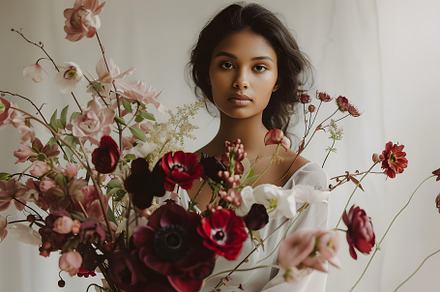 Indian woman florist, a Person Photo by OlgaPilnik