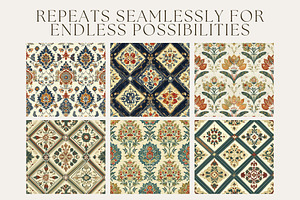 12 Persian Relish Seamless Patterns