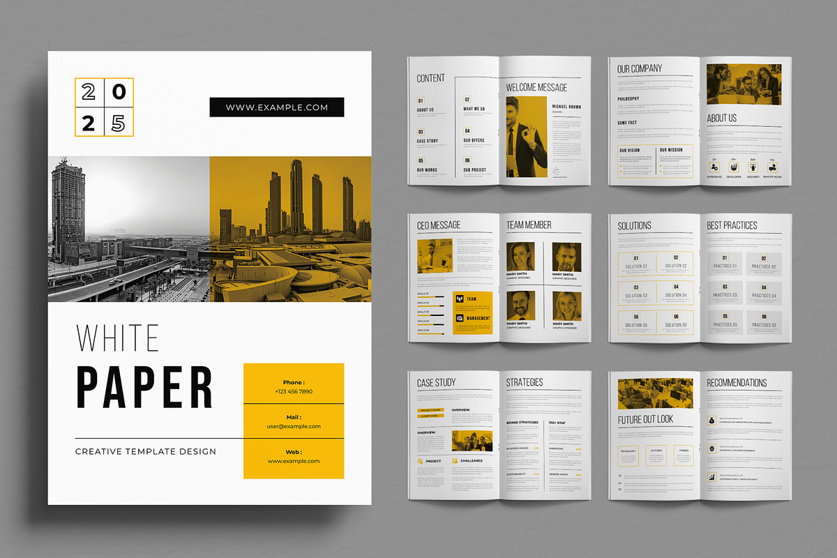 White Paper Template Layout, a Brochure Template by ContestDesign (Photo 1 of 3)