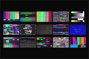 Broken Television Overlays Set