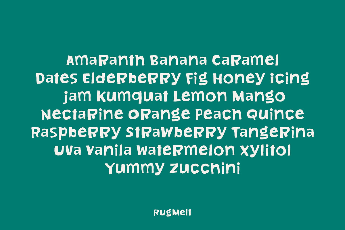 Rugmelt Rugged Messy Display Font, a Sans Serif Font by Heinzel Std (Photo 4 of 15)