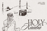 Holy Kaaba Mecca Sketches, an Object Illustration by TheMountBirdStudio (Thumbnail 1 of 6)