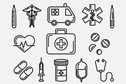 Medical Set Outlined & Colored, an Icon by DeniseUytiepo (Thumbnail 3 of 5)