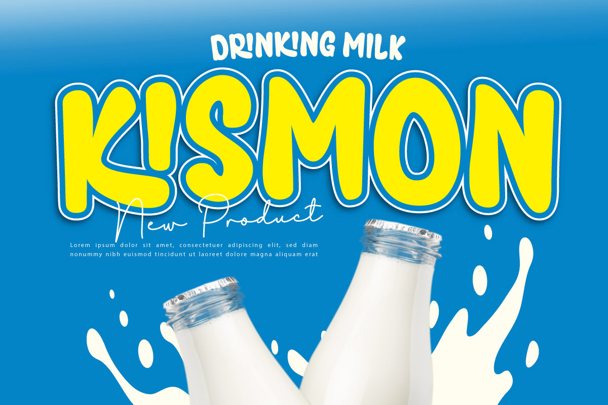 Kastrie - Milk Display Font, a Sans Serif Font by twinstd (Photo 6 of 9)