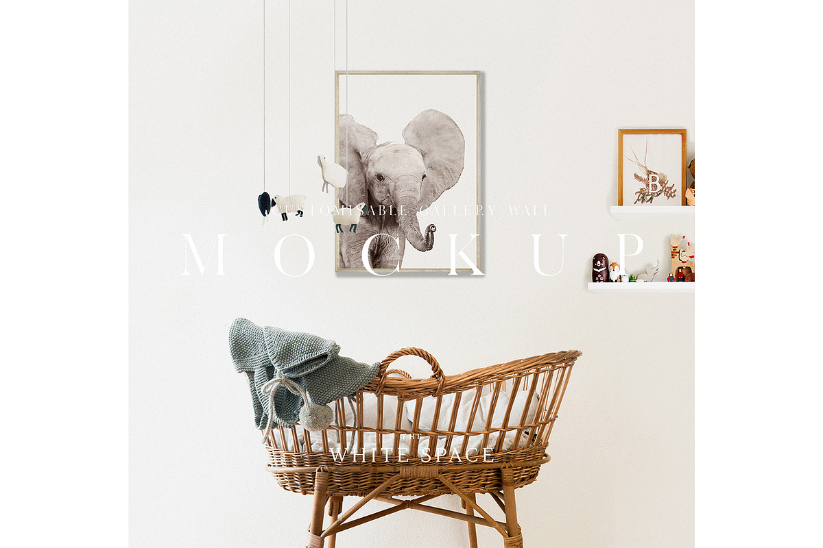 Nursery Mockup Frame Customisable, a Print Template by The White Space Co. (Photo 2 of 8)