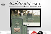 Sage Green Wedding Website Invite, a Landing Page Template by Everyday Perfection (Thumbnail 1 of 10)