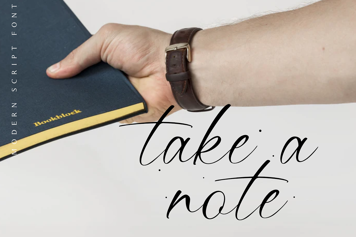 Ruttany- Modern Script Font preview 8
