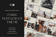 Paris - 35 Instagram Feed Posts, a Social Media Template by TheFisherCreative (Thumbnail 1 of 12)