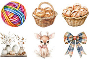 Watercolor Rustic Atelier Clipart, an Illustration by Designking (Thumbnail 2 of 5)