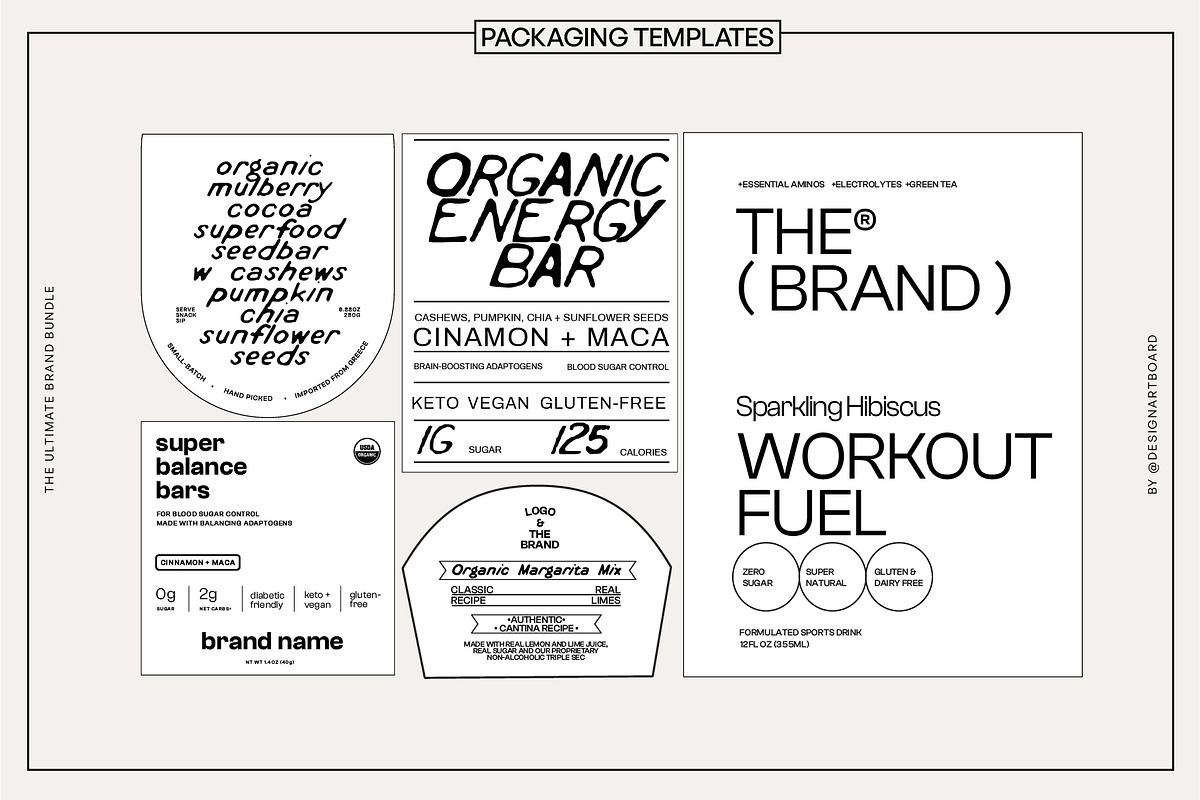 300+ Super Pack Brand Kit Vol 1-4, a Branding & Logo Template by @designartboard (Photo 22 of 41)