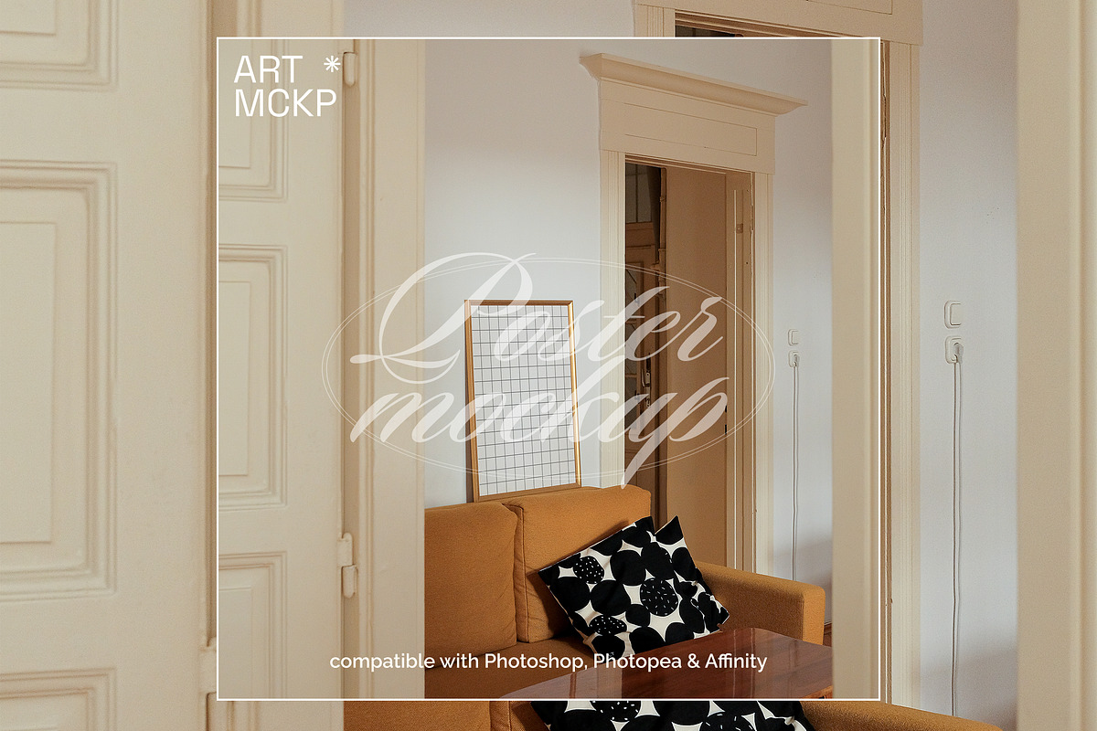 Single framed poster interior mockup, a Merchandise Mockup by MCKP*ME (Photo 2 of 3)