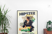 Hipster Party Flyer Template, a Flyer Template by Graphicfy Templates (Thumbnail 2 of 3)