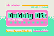 Bubbly Bit - Pixel Font, a Font by Snape Design Studio (Thumbnail 1 of 5)