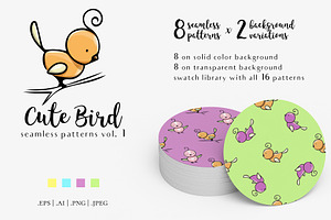 Cute Bird Patterns Vol.1