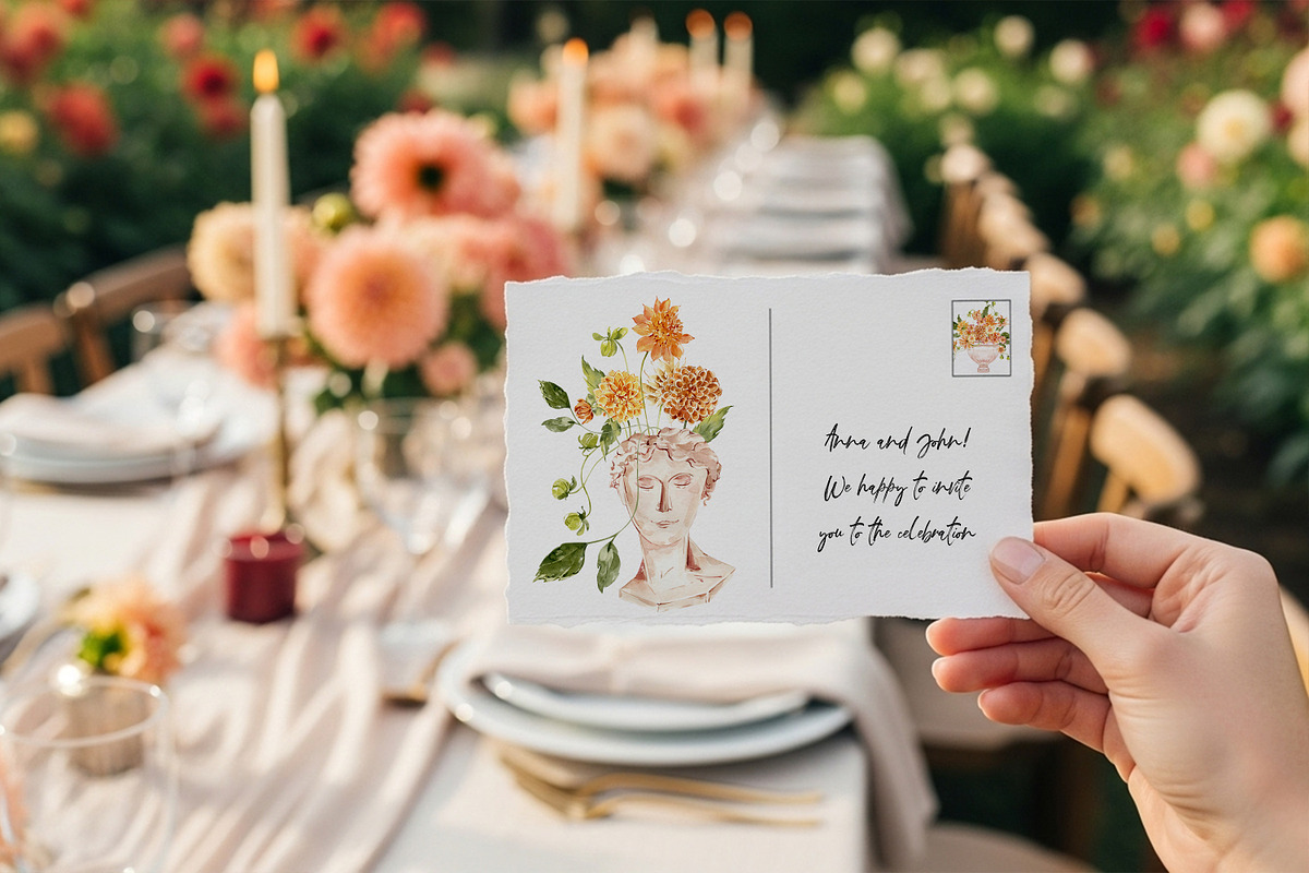 Dahlia Watercolor Collection, a Decorative Illustration by ArtMaslyana (Photo 3 of 15)