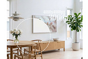 White Samsung Frame Tv Mockup PSD, a Mockup by First Impression Mockups (Thumbnail 2 of 4)