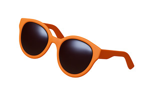 Summer 3d sunglasses. Isolated, an Object Illustration by Valerie Bodnar