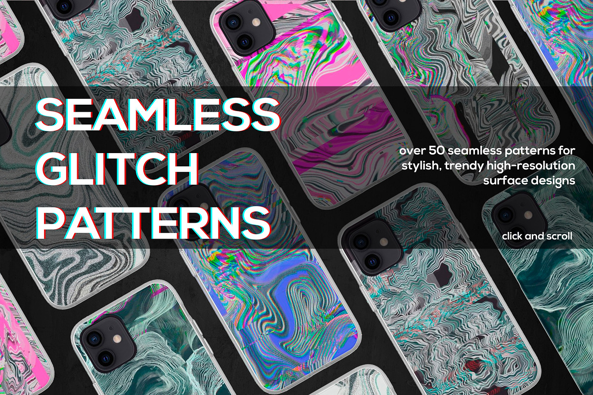 SEAMLESS GLITCH PATTERNS, a Pattern Graphic by ANAKOTO (Photo 13 of 25)