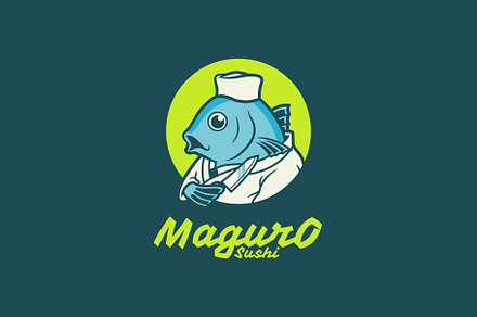 Maguro Sushi Logo Template