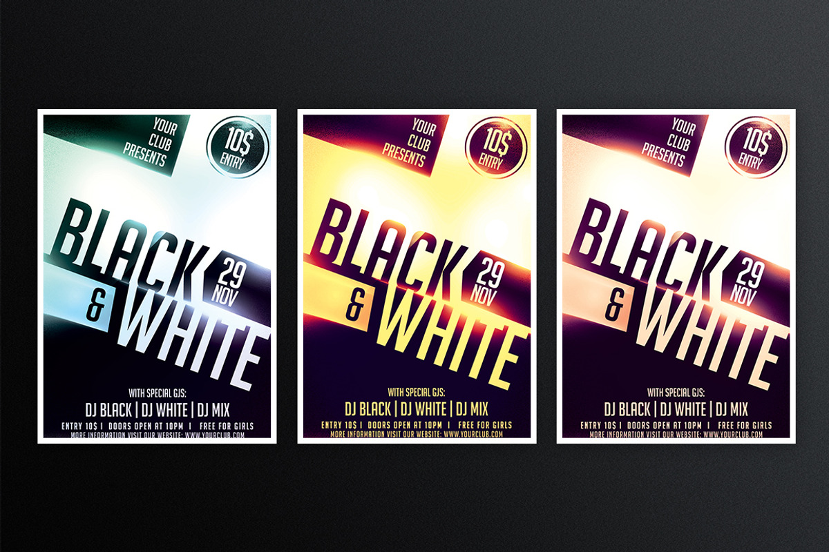 Black and White 1, a Flyer Template by What a Story (Photo 3 of 5)