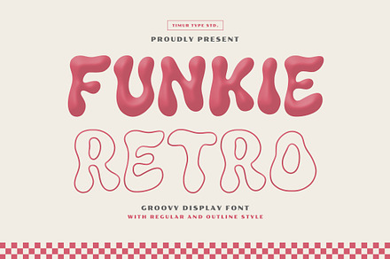 Funkie Retro - Groovy Display Font, a Handwritten Font by Timurtype