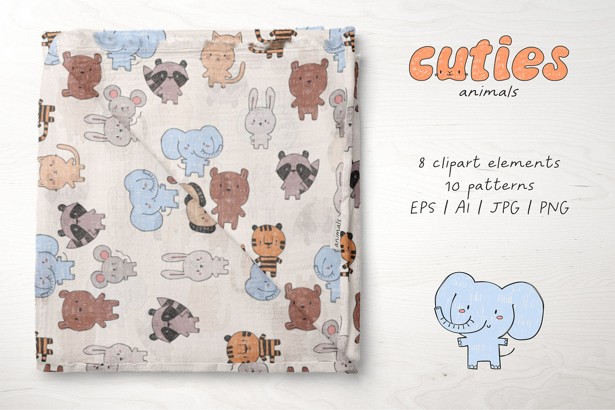 Cuties animals patterns collection, a Pattern Graphic by K.SweeTheArt (Photo 1 of 14)