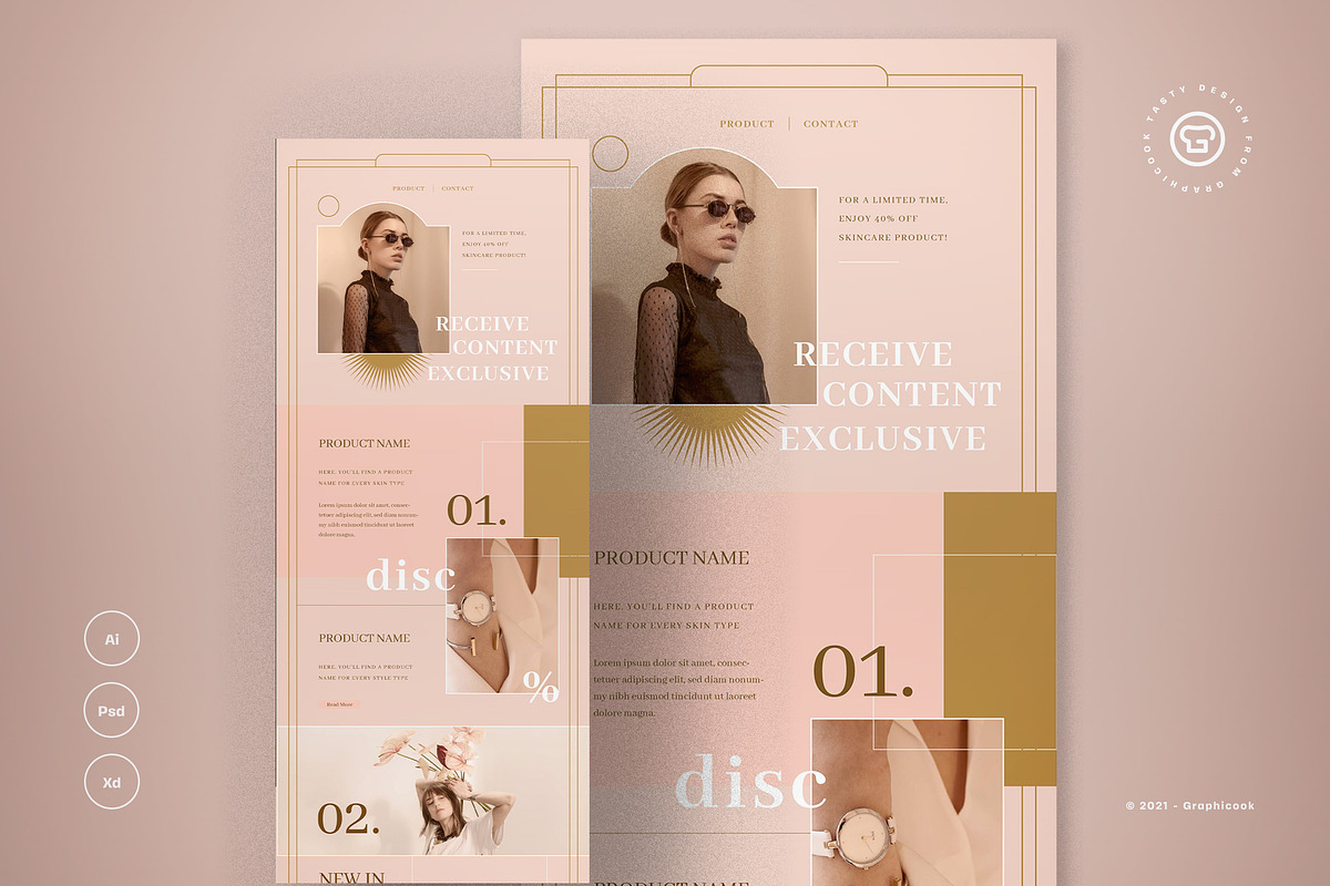Aesthetic Email News Letter, an Email Template by graphicook (Photo 1 of 3)