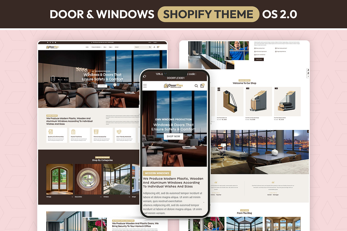 Windows Doors Shopify Themes, a Shopify Template by LogicGo Shopify Experts (Photo 1 of 7)