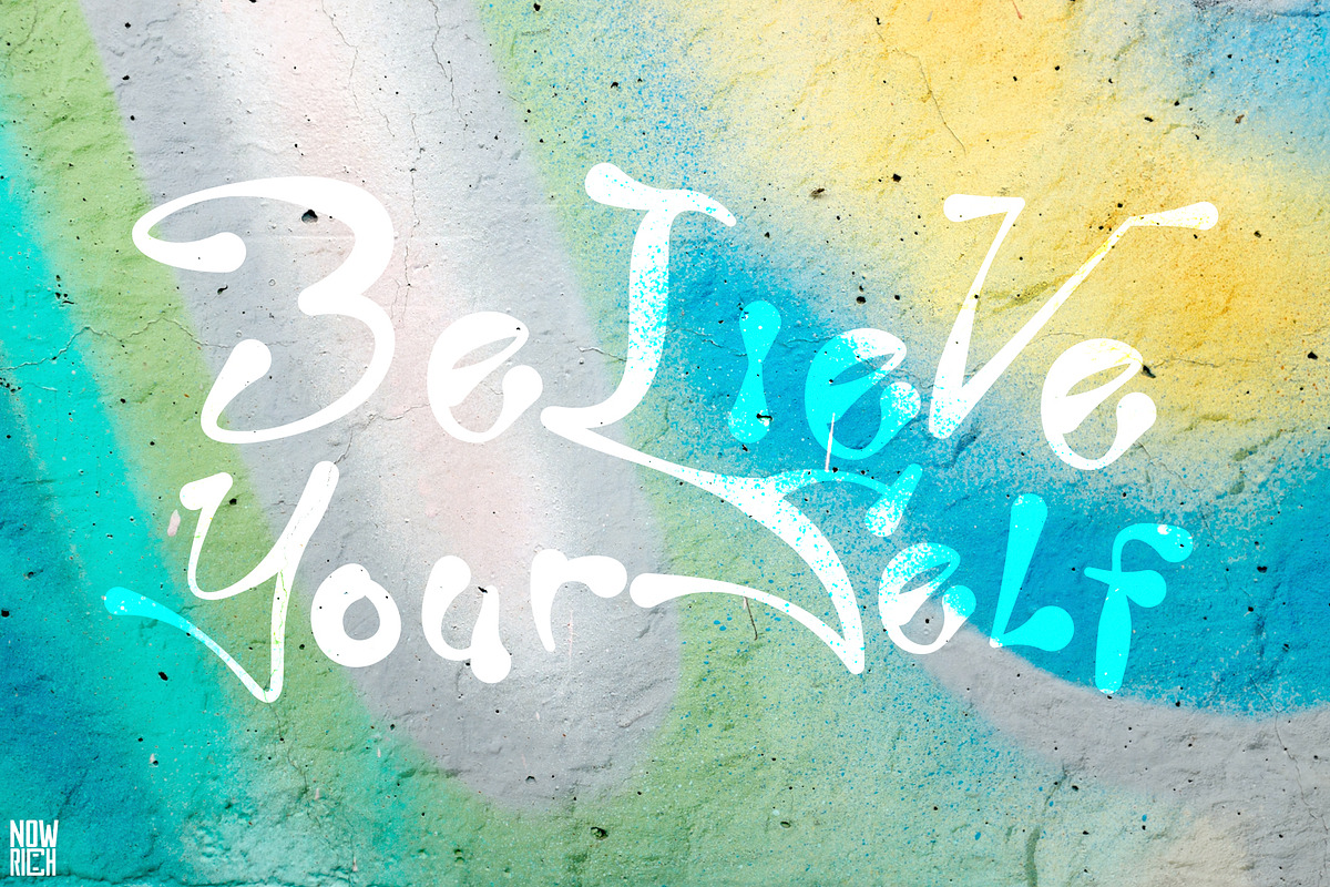 Exertion Display Typeface Grafiti, a Handwritten Font by Nouric Design (Photo 10 of 10)