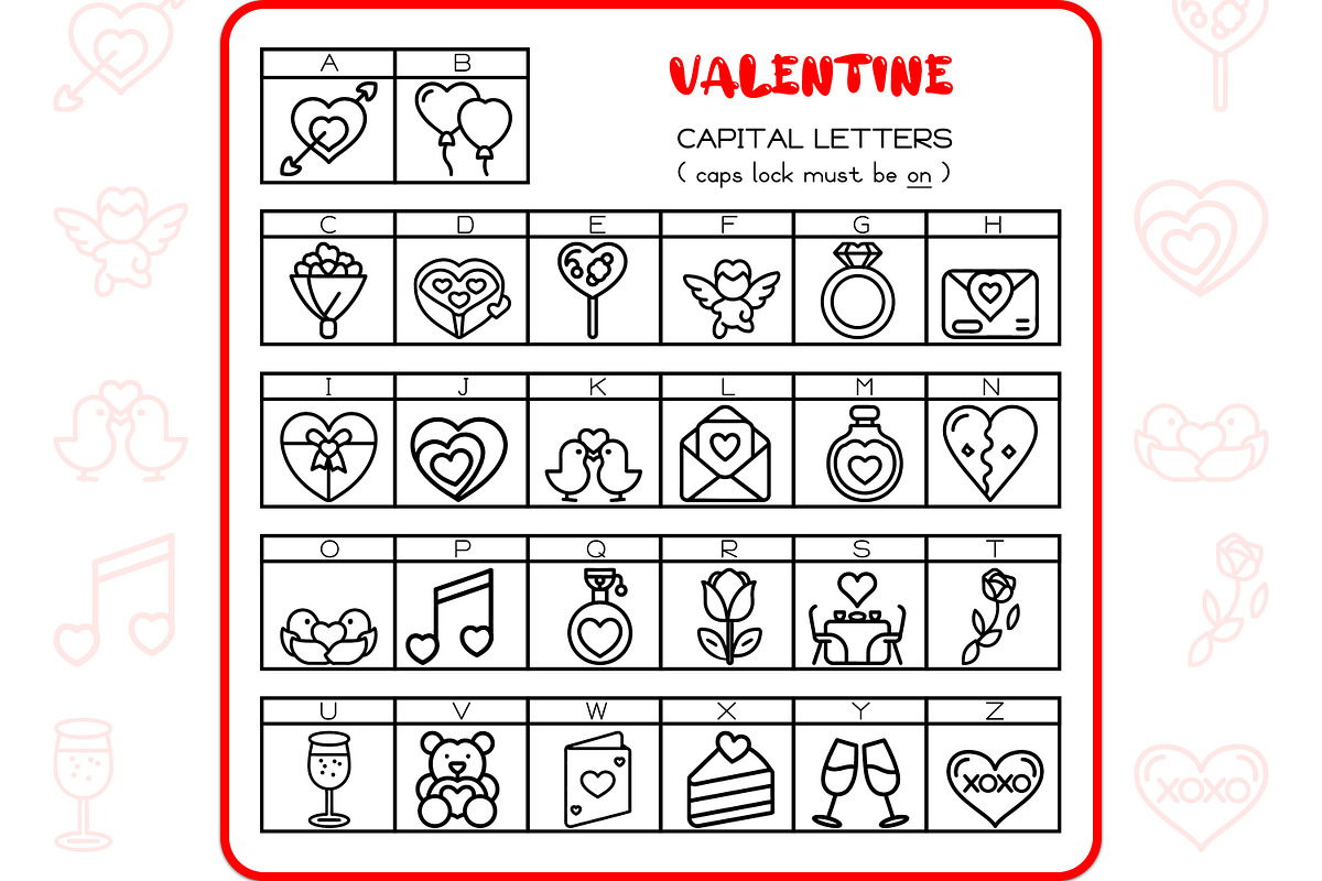 Valentine Icons - Dingbat Font, a Symbol Font by WADLEN (Photo 2 of 7)
