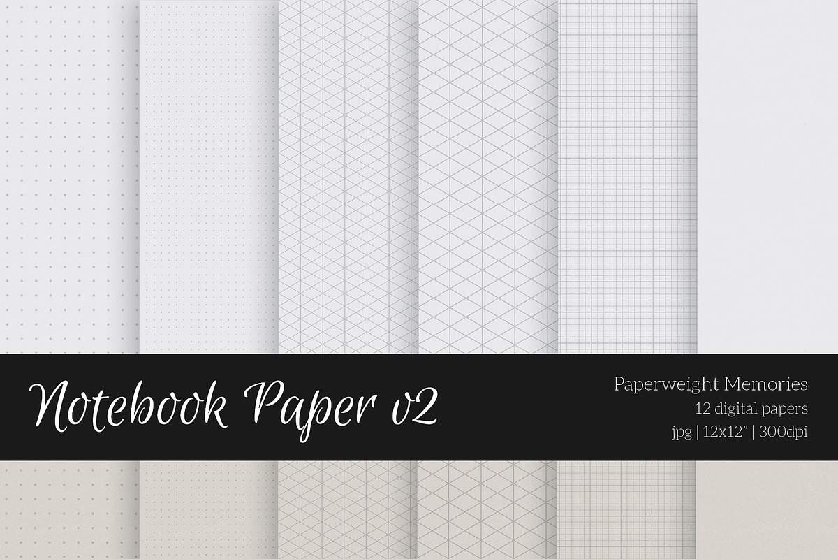 Patterned Paper - Notebook Paper v2, a Pattern Graphic by Paperweight Memories (Photo 1 of 5)