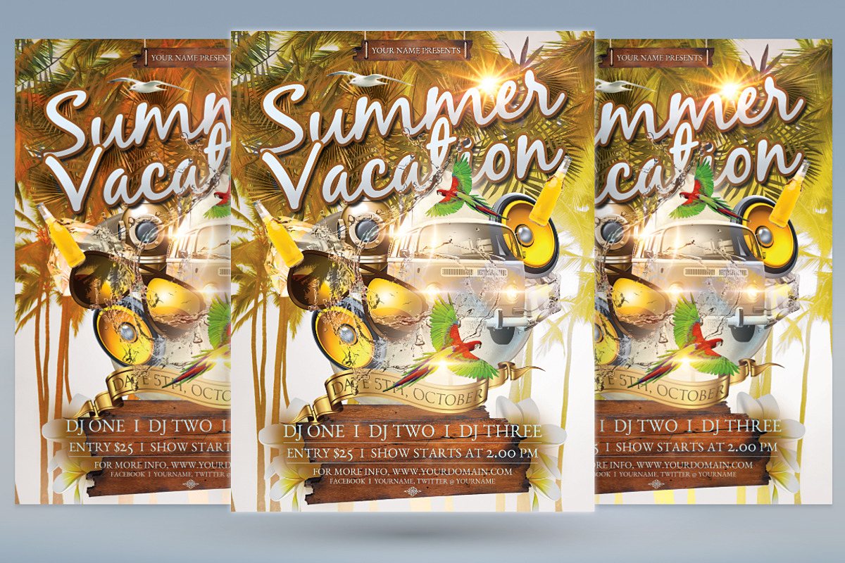 Summer Vacation Flyer, a Flyer Template by tmcom (Photo 1 of 2)