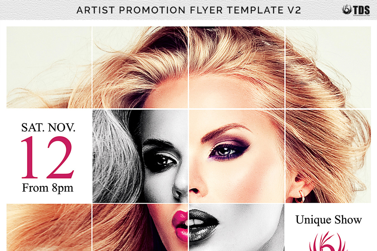 Artist Promotion Flyer Template V2, a Flyer Template by ThatsDesignArt (Photo 10 of 12)