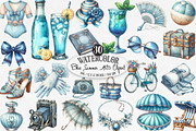 Blue Summer 1920 Clipart, an Illustration by Designking (Thumbnail 1 of 4)