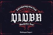 QIUBA Blackletter font, a Blackletter Font by twinstd (Thumbnail 1 of 13)