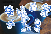 The Coffee Club Illustration Pack, an Object Graphic by Cosmic Stories Foundry (Thumbnail 6 of 14)