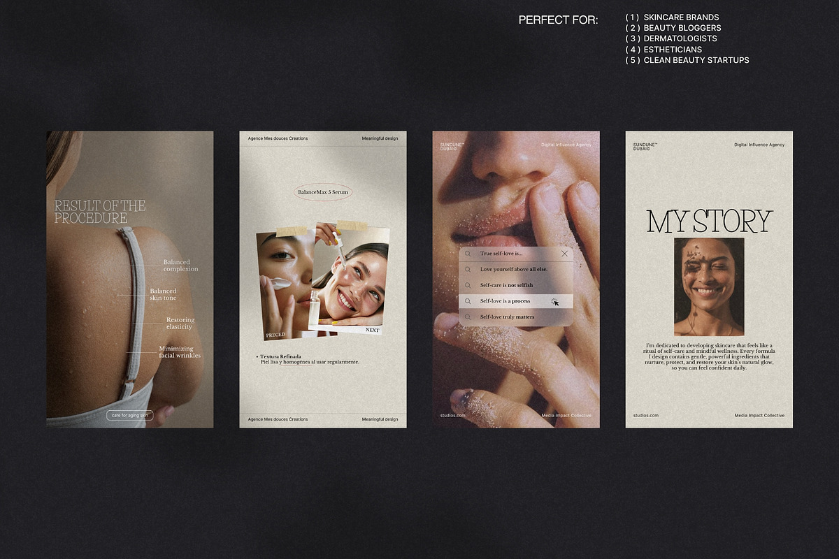 Skincare Social Media Kit Canva preview 2
