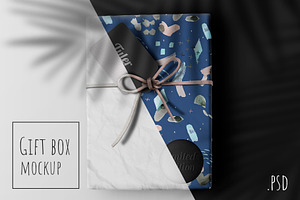 Gift box mockup