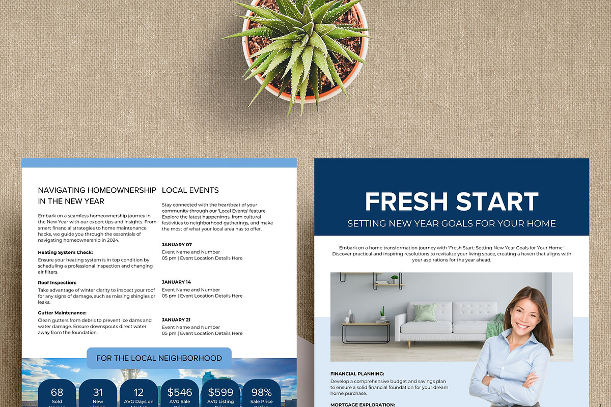 January Real Estate Newsletter, a Stationery Template by SmmrDesign (Photo 5 of 8)