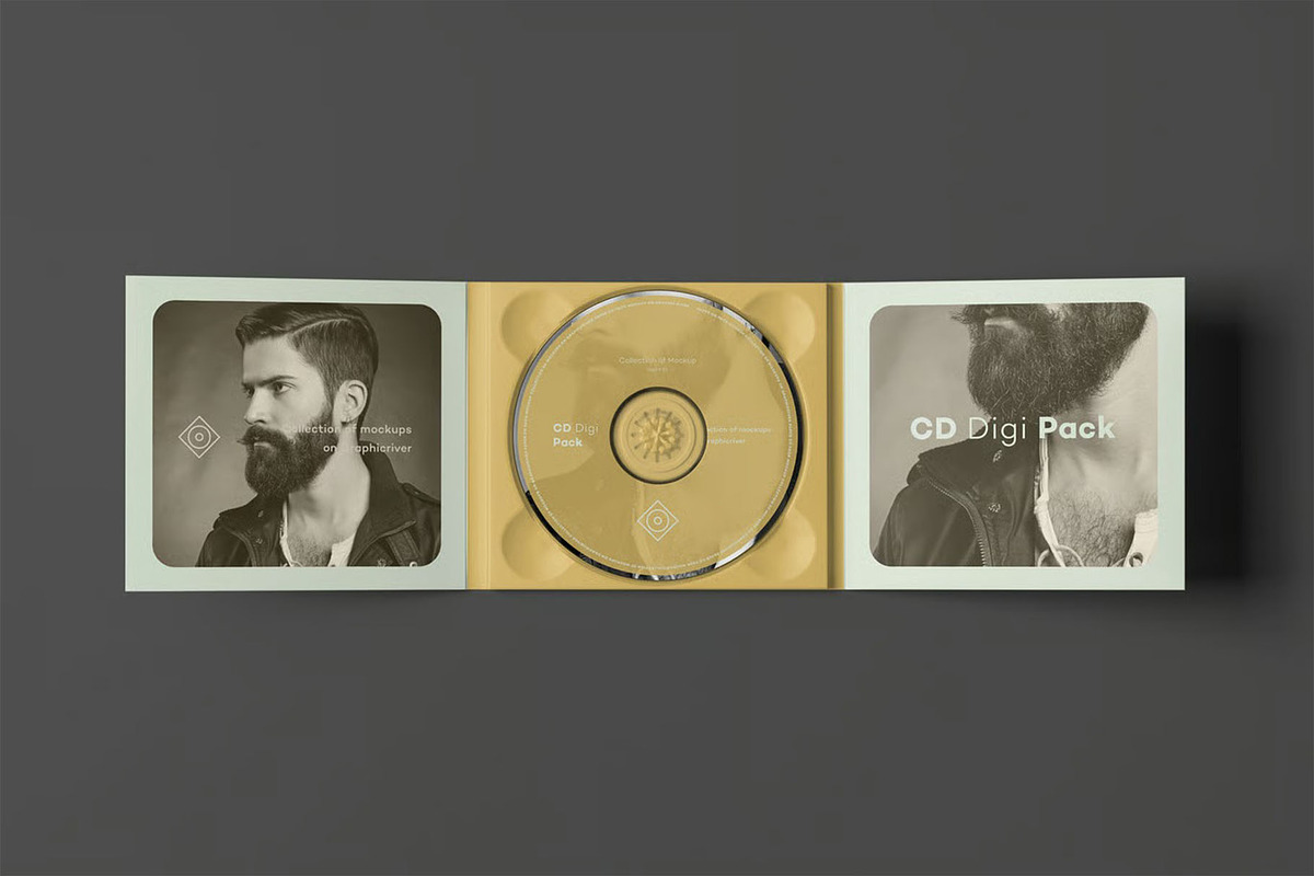 CD Digi Pack Mock-up, a Product Mockup by zippypixelstudio (Photo 6 of 15)